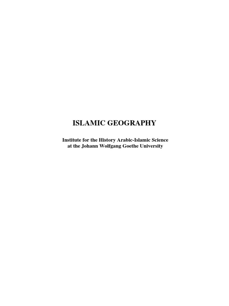 Islamic Geography PDF