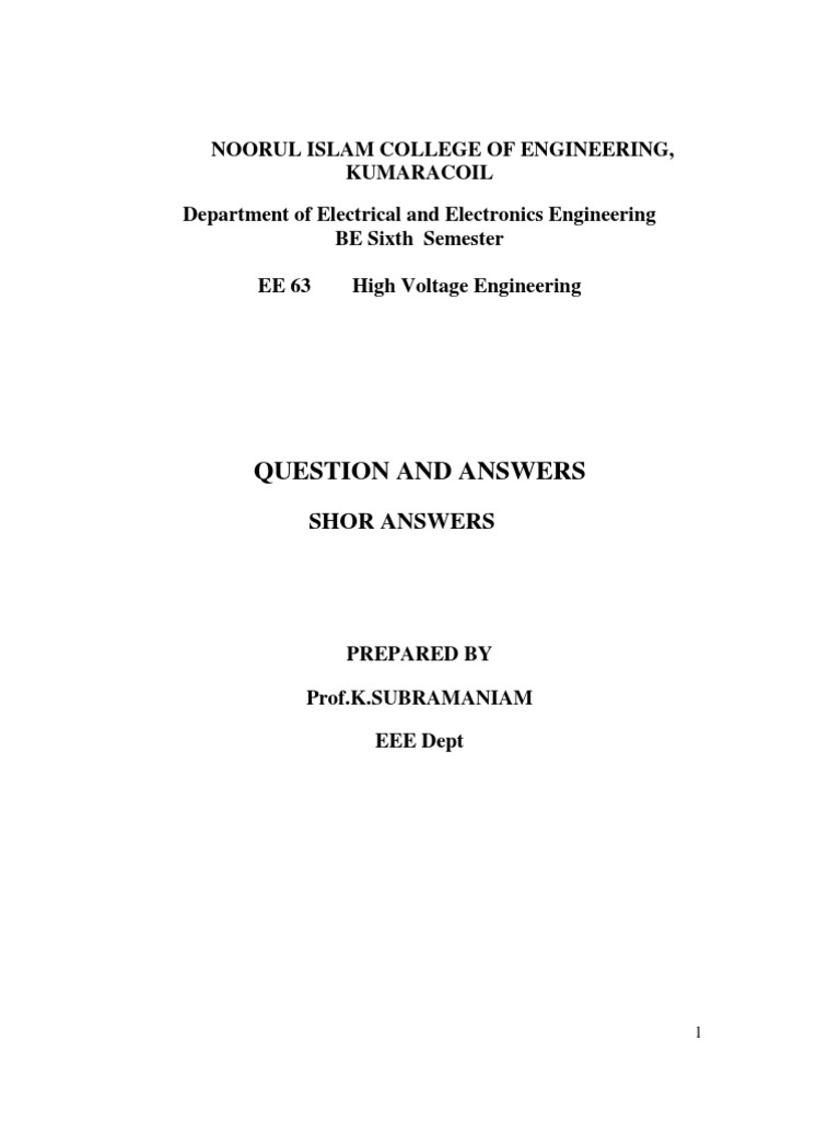 Question and Answers PDF Ionization Capacitor