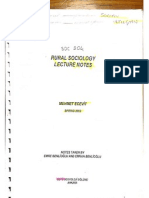 Rural Sociology - Notes PDF