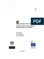 Strategias Nacionales para La Sociedad de La Información en América Latina y El Caribe