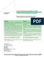 RPP 2008 5 693 08 Pneumologia 14-5 - Caso Clinico - Pneumotorax Espontaneo