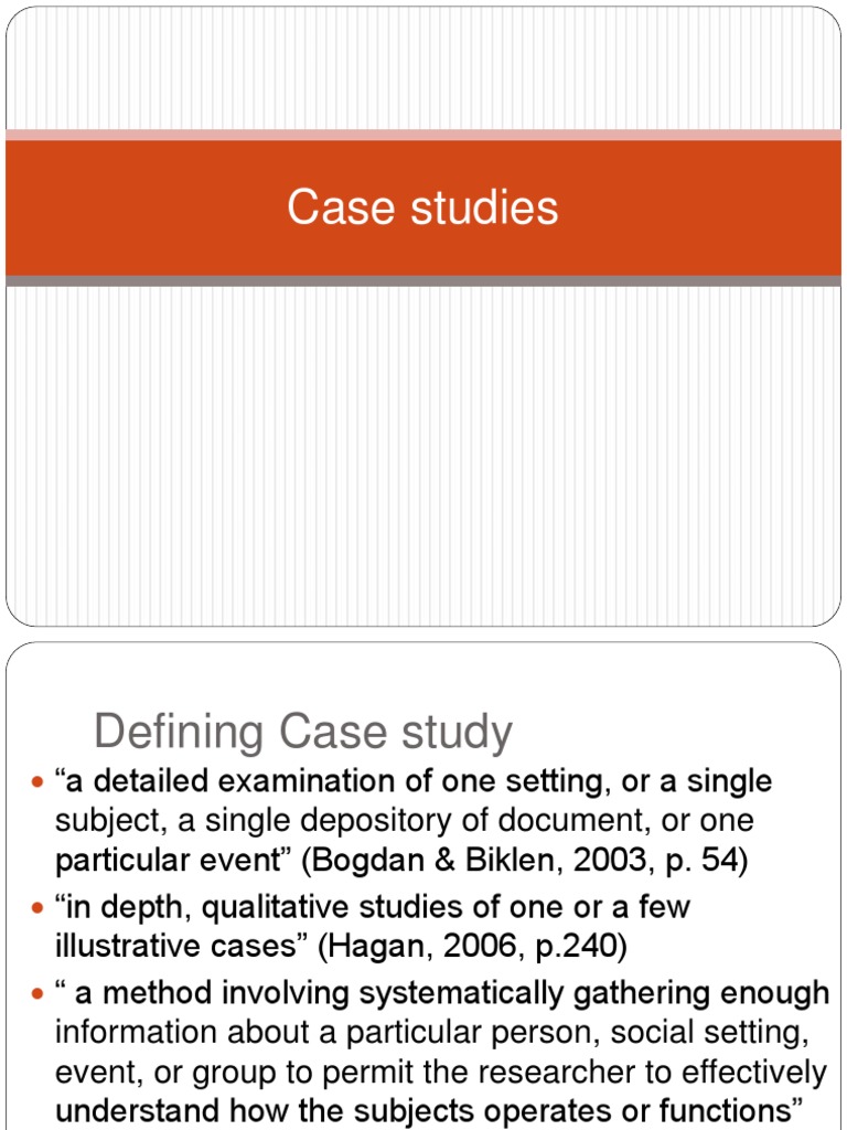 Case Study PDF Case Study Theory