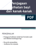 Penjagaan Kesihatan Bayi Dan Kanak-Kanak