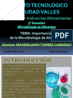 Importancia de La Microbiologia de Alimentos