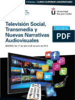 Folleto II edición CSU Experto en Televisión social, Transmedia y nuevas narrativas audiovisuales