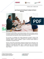 19-02-13 Boletin 1369 Reconoce Consejo Empresarial de Nayarit Trabajo de Gianni Ramírez