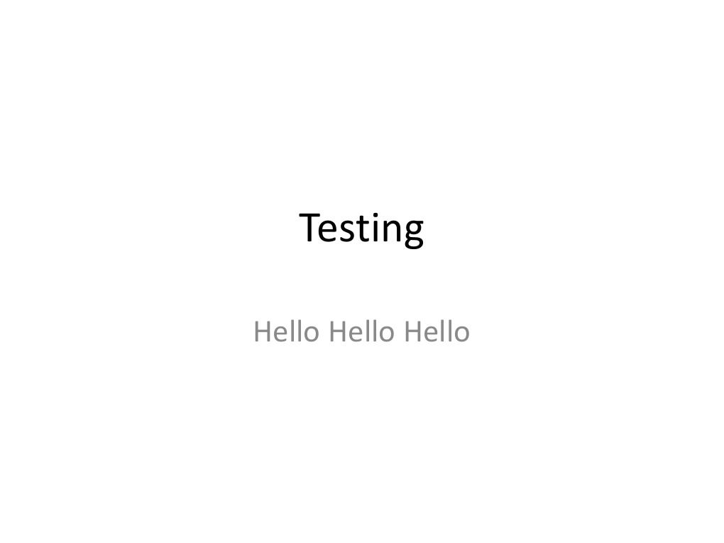 Testing | PDF