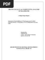Download Haldiram Brand Loyalty  Competitive Analysis of Haldirams1 by Anuj Gupta SN126435676 doc pdf