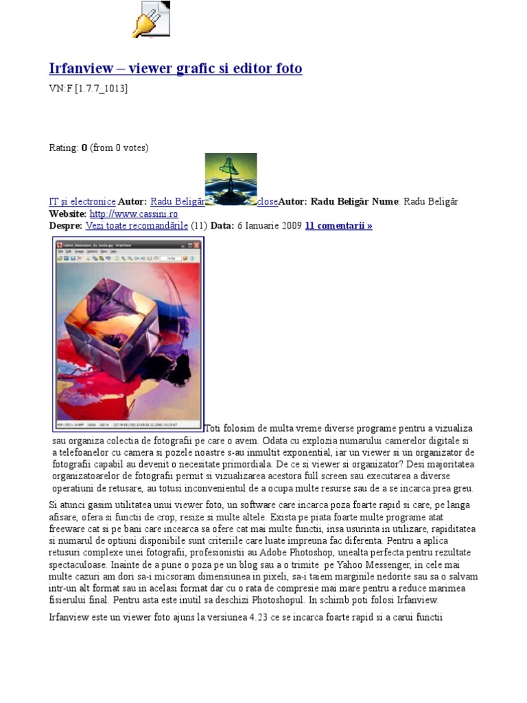 Irfanview - Vivier Grafic Si Editor Foto | PDF