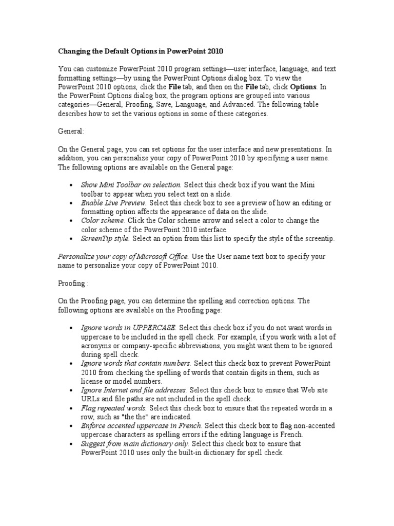 PowerPoint 2010 Customization Guide | PDF | Page Layout | Microsoft ...
