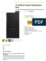 Amana 21.9 Cu. Ft. Bottom-Freezer Refrigerator, ABB2224WEB, Black