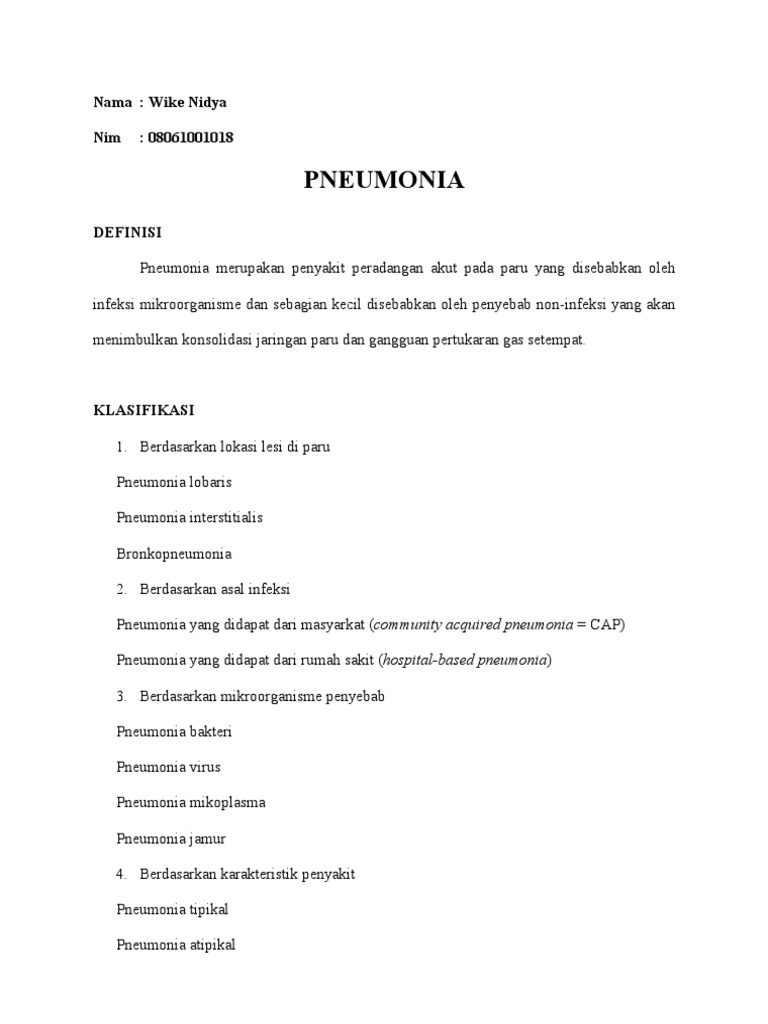 Pneumonia | PDF | Kesehatan Holistik