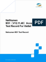 Viettel 3G Project_NetNumen M31（V12.11.40）Acceptance Test Record