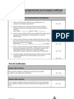 PCA Role and Occupation Certificate