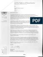 Letter to Governor Andrew Cuomo from Edward Kelly, President of Professional Fire Fighters of Massachusetts 