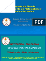 Presentación en Diapositivas Propuesta Plan PGMPA de Matemáticas y Ciencias Naturales ESCUELA NORMAL SUPERIOR 2009 - 2010