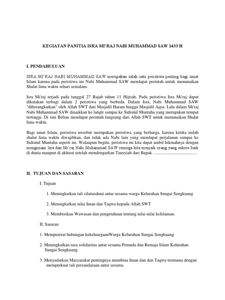 Susunan Acara Isra Mi�Raj