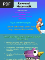 Teka Silang Kata Matematik (Jawapan)
