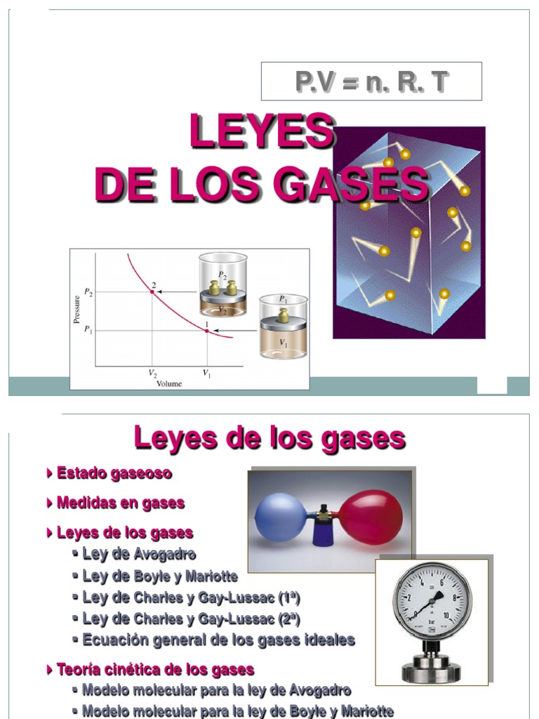 Leyes y Teoría de los Gases Ideales | PDF | Gases | Mole (Unidad)
