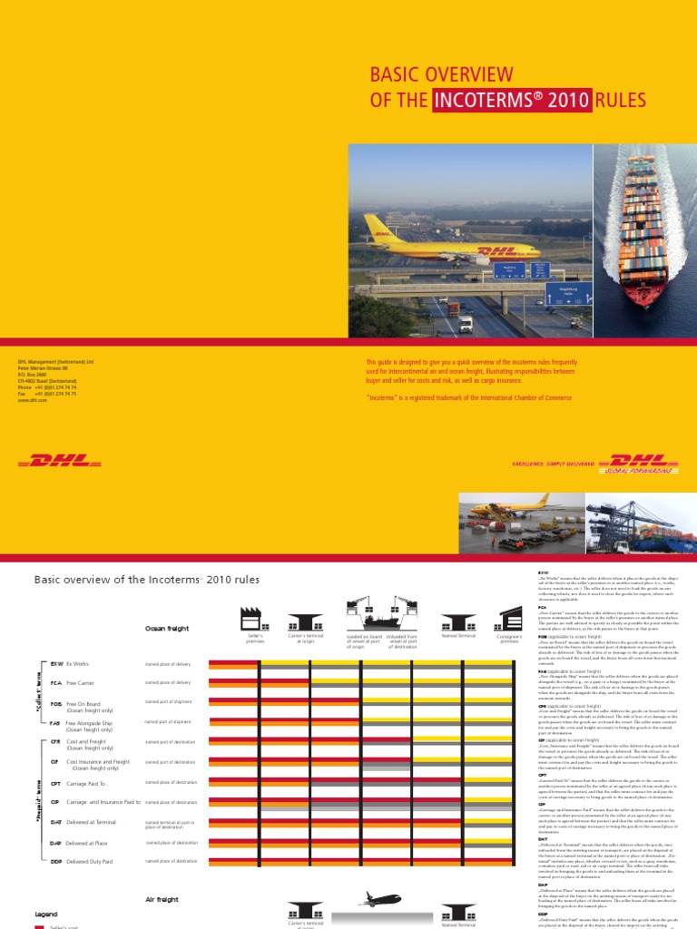 Incoterms 2010 EN v2 PDF | PDF | Global Business Organization | Shipping