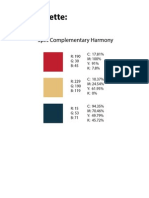 Color Palette:: Split Complementary Harmony