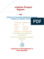 48566176 Dissertation Project Report on Nestle Cadbury Chocolates