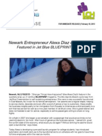 Newark Entrepreneur Alexa Diaz of NB Laundry Featured in Jet Blue BLUEPRINT Magazine!