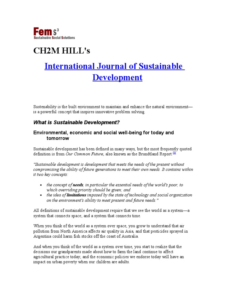 Understanding Sustainable Development Concepts | PDF | Social Science