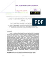 A Study On Gender Difference in Attitude Towards Science