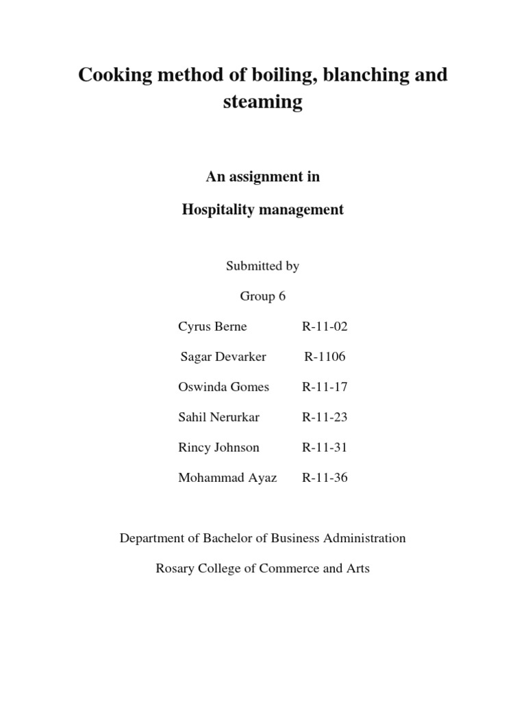 Cooking Final | PDF