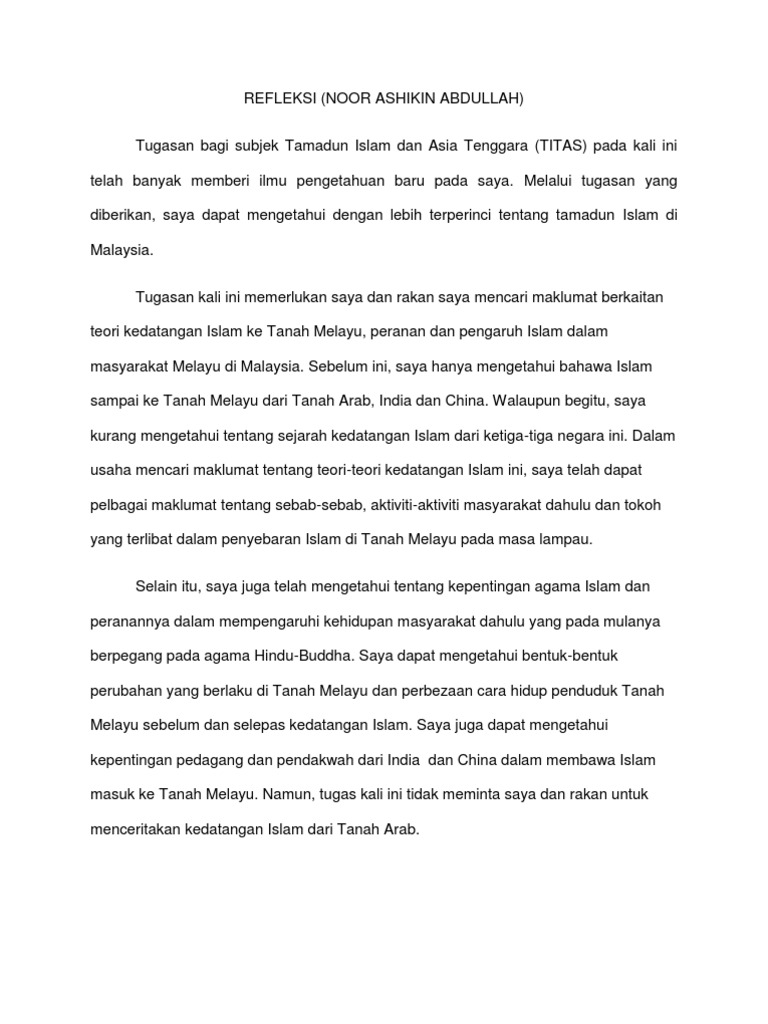 Refleksi TITAS  PDF