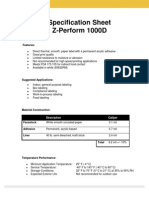 Specification Sheet Z-Perform 1000D: Suggested Applications