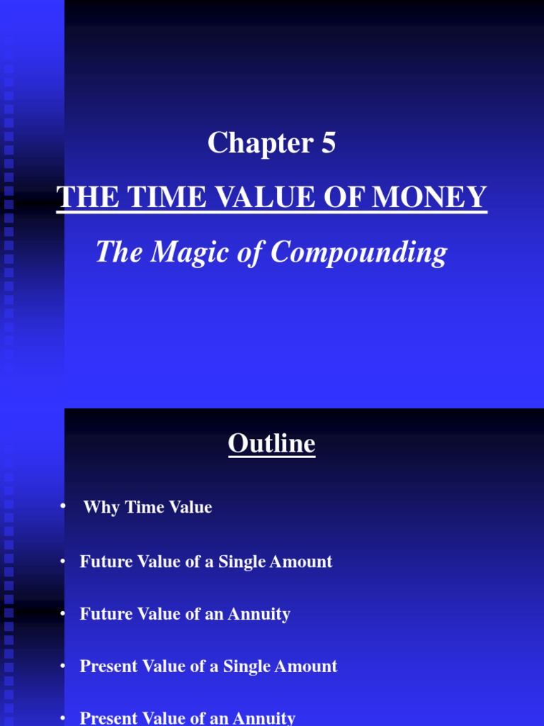 Chapter 5 The Time Vallue of Money | PDF | Present Value | Compound ...