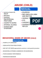 Signs of Abuse (Child) : Physical Sexual