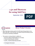 Business Objeccts InfoView Tips and Shortcuts