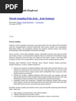 Download Metode Sampling Pada Jenis  Jenis Endapan by juncoman SN126582627 doc pdf