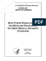 Most Power Wheelchairs in The Medicare Program Did Not Meet Medical Necessity Guidelines