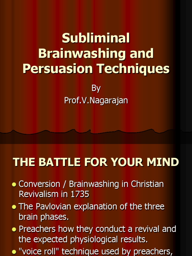 Subliminal Brainwashing and Persuasion Techniques Mind Control Hypnosis
