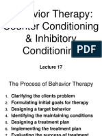 Behavior Therapy Techniques: Counter Conditioning and Inhibitory Conditioning