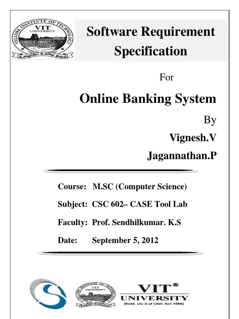 Online Banking System SRS Document | PDF | Graphical User Interfaces ...