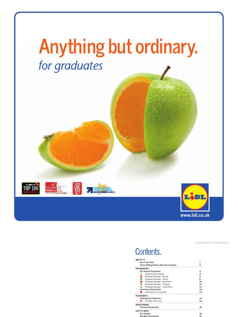 Lidl Graduate Brochure 2012 2013 (1) Retail Logistics Free 30day