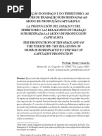 a produção do espaço e do territorio_as relações de trabalho subordinadas ao modo de produção capitalista