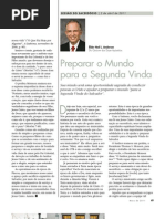 Preparar o Mundo Para a Segunda Vinda