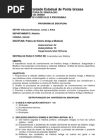 PROGRAMA Prática de História Antiga e Medieval