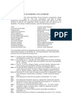 Accounting Cycle Comprehensive Problem