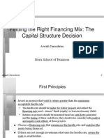 Finding The Right Financing Mix: The Capital Structure Decision