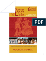 Programa General Del Festival de Cultura Municipal Guadalupe López León 2013