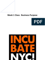 Week 1 Class: Business Purpose