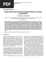 Kwame Nkrumah and the proposed African common government • by Aremu Johnson Olaosebikan