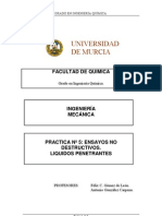 Practica. Ensayo Liquidos Penetrantes. Univ. de Murcia